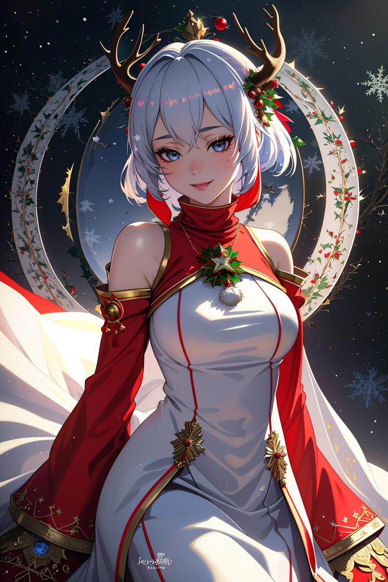 09744-1678181625-((Masterpiece, best quality,edgQuality))smiling,excited,solo,1girl,((turtleneck))_edgEF, a ((santa claus cosplay)) with a cape a.png